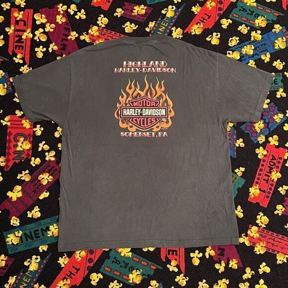 ‘07 Harley Davidson Grey Ultra Faded Front & Back Graphic Tee Shirt / Size XL - Picture 2 of 5